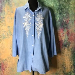 📌 Wildflower Vintage Blouse Shirt Flower Print